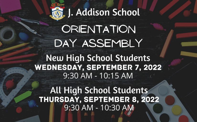 Orientation Day Assembly