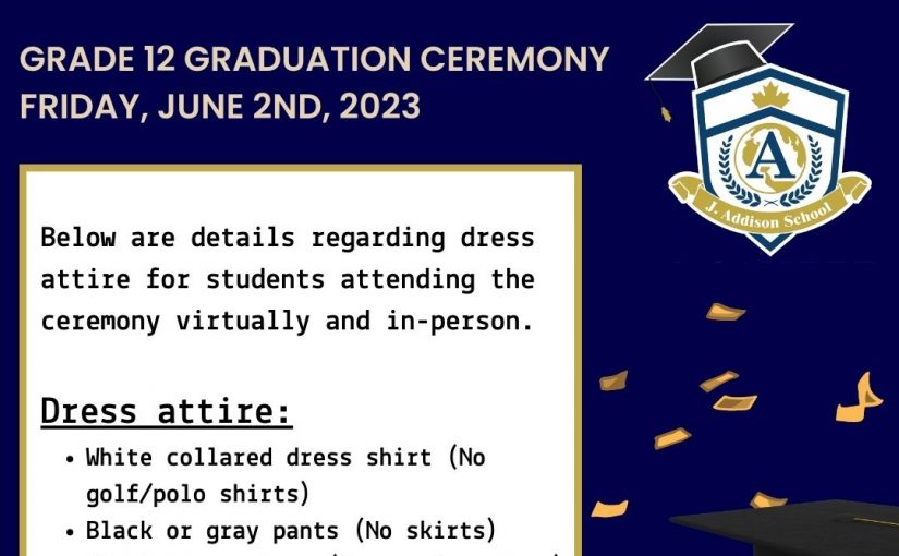 Grade 12 Graduation Ceremony Dress Attire